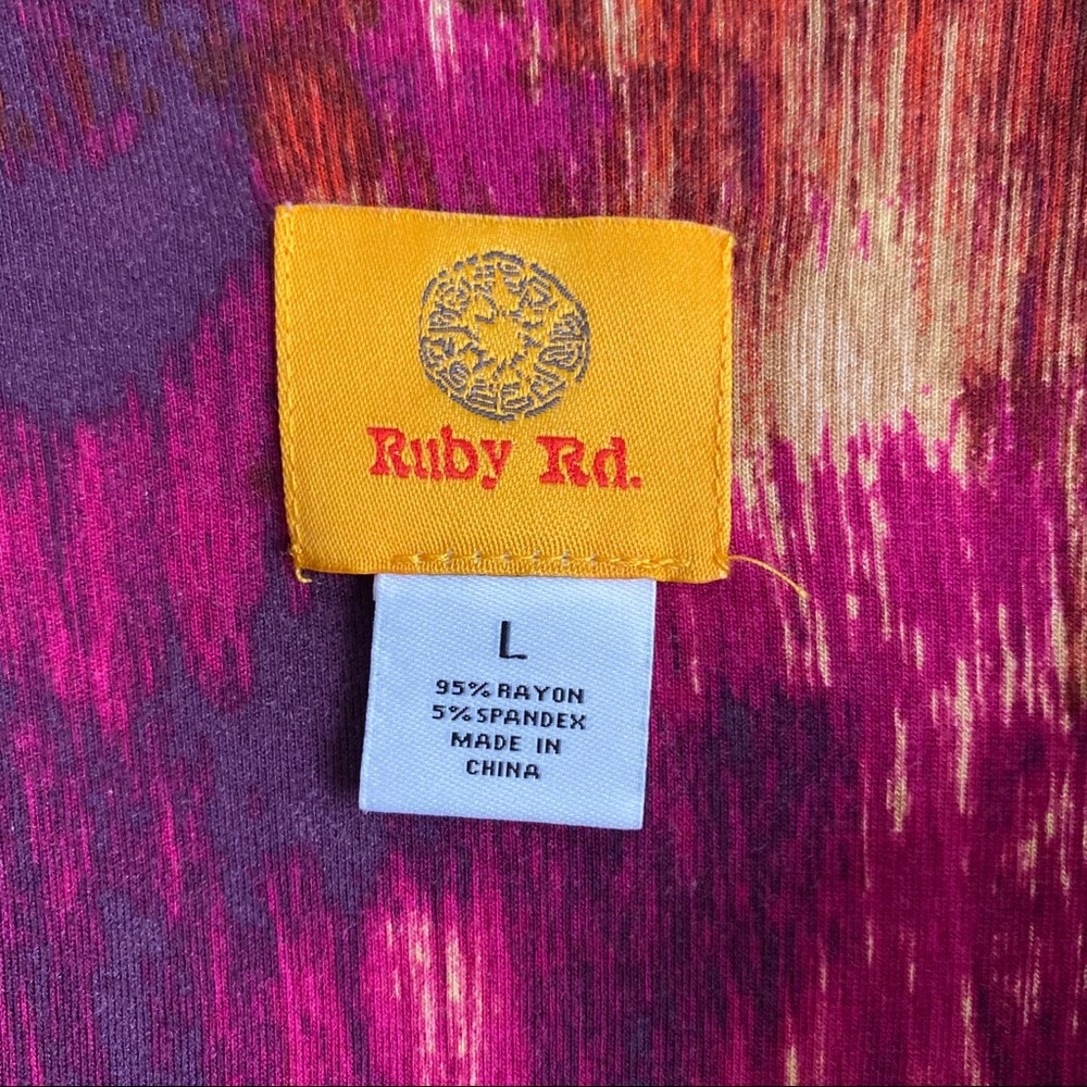 Ruby Rd. Bead Embellished Multi Abstract Print Lo… - image 4